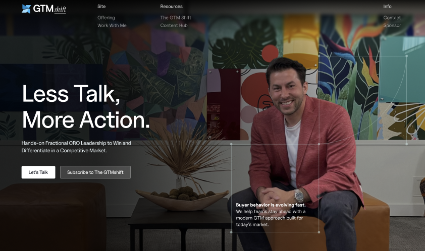 GTMshift fractional CRO and go-to-market advisory brand